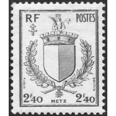 France num Yvert 734 ** MNH Armoiries Metz Année 1945
