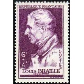 France num Yvert 793 ** MNH Louis braille Aveugle Année 1948