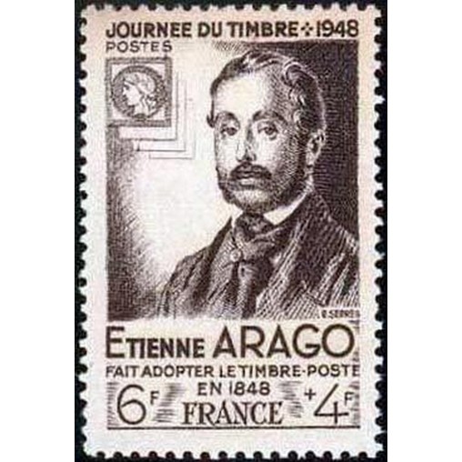 France num Yvert 794 ** MNH Journee du timbre Arago Année 1948