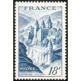 France num Yvert 805 ** MNH Conques Bleu Année 1948