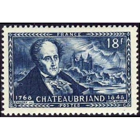 France num Yvert 816 ** MNH Chateaubriand château  Année 1948