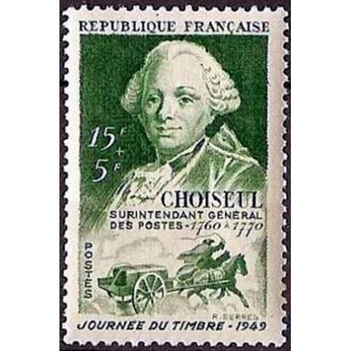 France num Yvert 828 ** MNH journee du timbre Année 1949