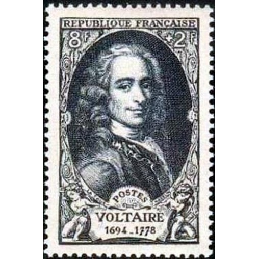 France num Yvert 854 ** MNH Voltaire Année 1949