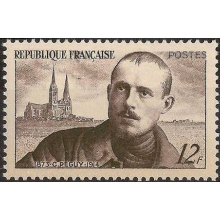 France num Yvert 865 ** MNH Charles Peguy Chartres Année 1950