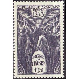 France num Yvert 879 ** MNH Journée du timbre Année 1951