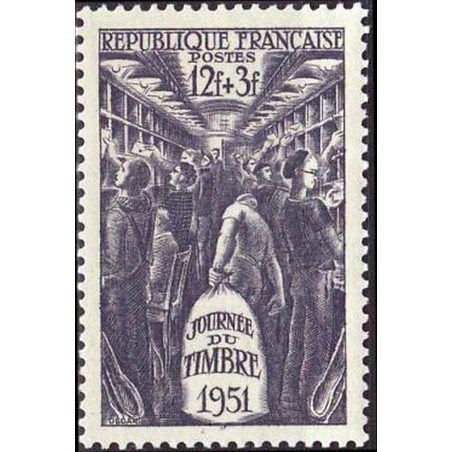 France num Yvert 879 ** MNH Journée du timbre Année 1951