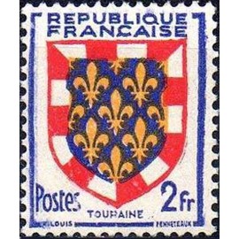 France num Yvert 902 ** MNH Armoiries Touraine Année 1951