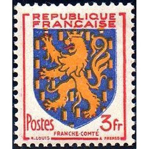 France num Yvert 903 ** MNH Armoiries Franche comté Année 1951