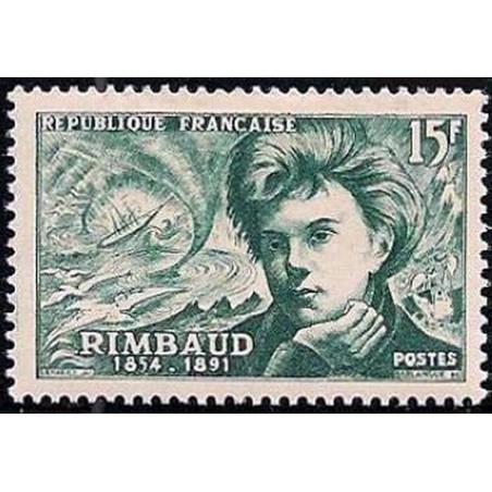 France num Yvert 910 ** MNH Poete Arthur Rimbaud Année 1951