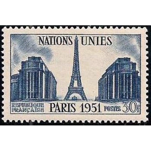 France num Yvert 912 ** MNH Tour Eiffel Année 1951