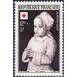 France num Yvert 914 ** MNH dauphin Charles croix Croix Rouge Année 1951