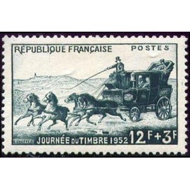 France num Yvert 919 ** MNH Journée du timbre Année 1952