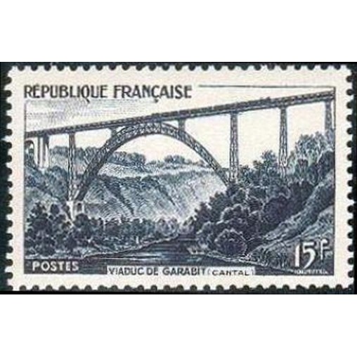 France num Yvert 928 ** MNH Viaduc de Garabit Eiffel Année 1952