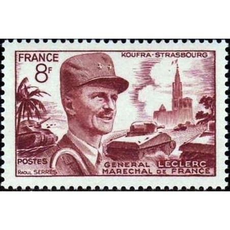 France num Yvert 942 ** MNH General Leclerc Année 1953