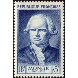 France num Yvert 948 ** MNH Gaspard Monge Math Année 1953