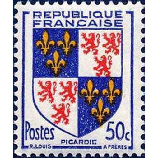 France num Yvert 951 ** MNH Armoiries Picardie Année 1953