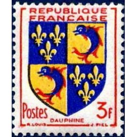 France num Yvert 954 ** MNH Armoiries Dauphiné Année 1953