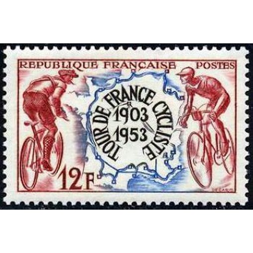 France num Yvert 955 ** MNH tour de France Velo Année 1953
