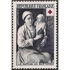 France num Yvert 967 ** MNH Croix Rouge Année 1953