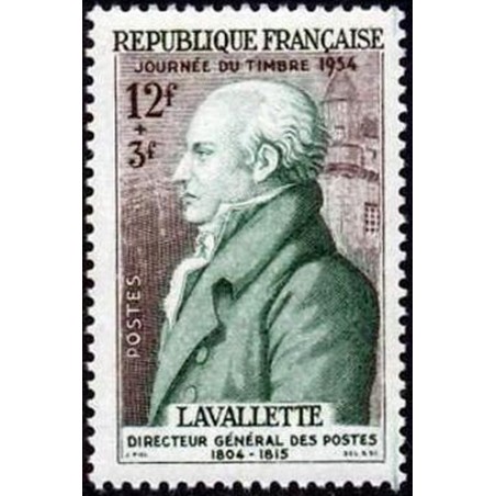 France num Yvert 969 ** MNH Journée du timbre  Année 1954