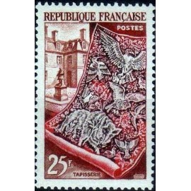 France num Yvert 970 ** MNH tapisserie gobelins Luxe Année 1954
