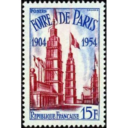 France num Yvert 975 ** MNH Paris Année 1954
