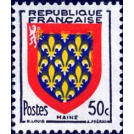 France num Yvert 999 ** MNH Armoiries Maine Année 1954