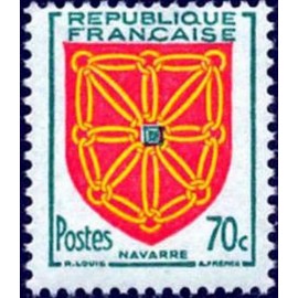 France num Yvert 1000 ** MNH Armoiries Navarre Année 1954