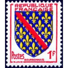 France num Yvert 1002 ** MNH Armoiries Bourbonnais Année 1954
