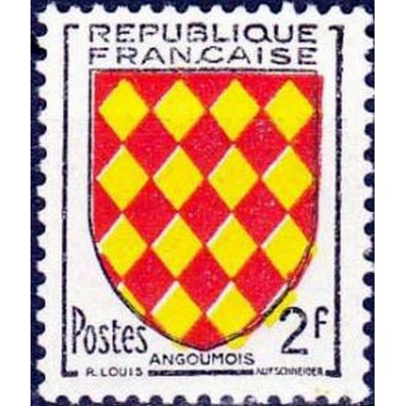 France num Yvert 1003 ** MNH Armoiries Augoummois Année 1954