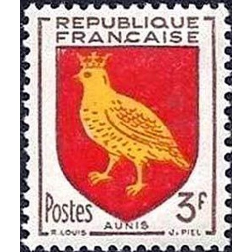 France num Yvert 1004 ** MNH Armoiries Aunis Année 1954
