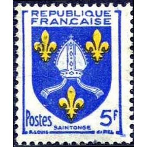 France num Yvert 1005 ** MNH Armoiries Saintonge Année 1954
