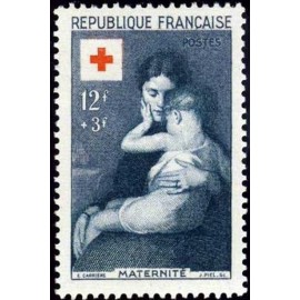France num Yvert 1006 ** MNH Croix Rouge Année 1954