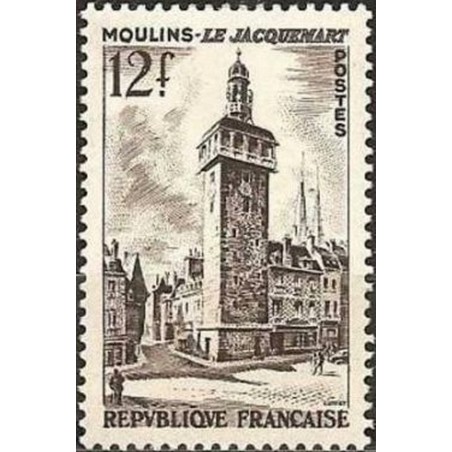 France num Yvert 1025 ** MNH Moulins Nievre Année 1955