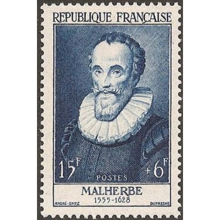 France num Yvert 1028 ** MNH de Malherbe Poete Année 1955