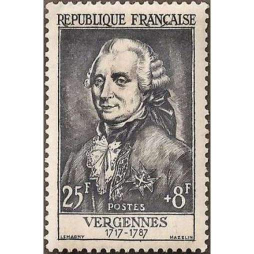 France num Yvert 1030 ** MNH Vergennes Année 1955