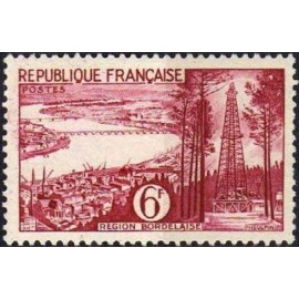 France num Yvert 1036 ** MNH Petrole gironde Année 1955