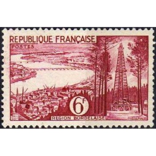 France num Yvert 1036 ** MNH Petrole gironde Année 1955