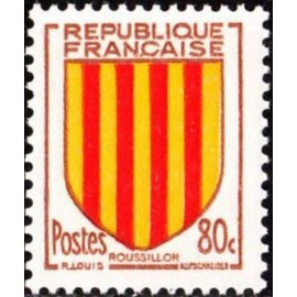 France num Yvert 1046 ** MNH Armoiries Roussillon Année 1955