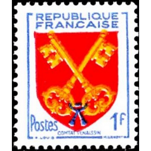 France num Yvert 1047 ** MNH Armoiries Comtat venaisin Année 1955