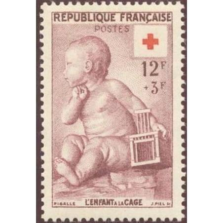 France num Yvert 1048 ** MNH Coix rouge  Année 1955