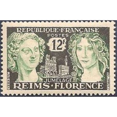 France num Yvert 1061 ** MNH Reims Florence Année 1956