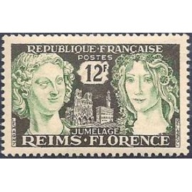 France num Yvert 1061 ** MNH Reims Florence Année 1956