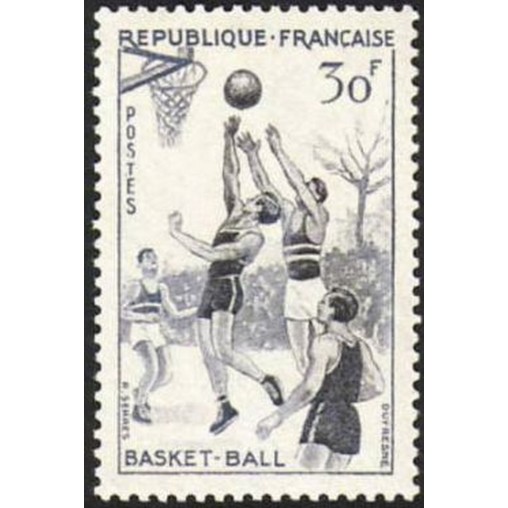 France num Yvert 1072 ** MNH Basket Ball Année 1956