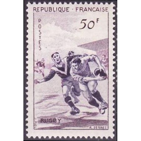 France num Yvert 1074 ** MNH Rugby Année 1956