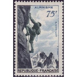 France num Yvert 1075 ** MNH Alpinisme Année 1956