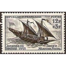France num Yvert 1093 ** MNH Journee du timbre Année 1957