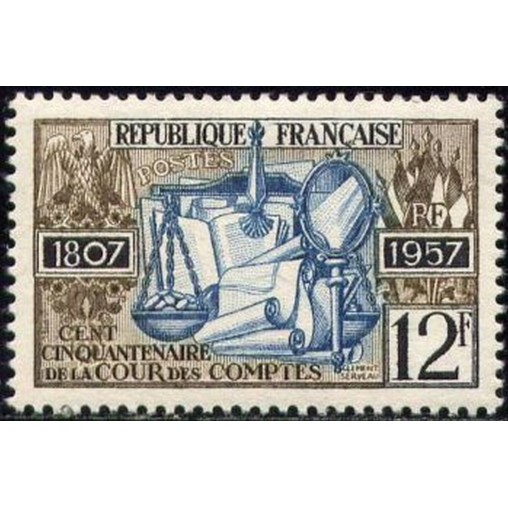 France num Yvert 1107 ** MNH Balance Année 1957