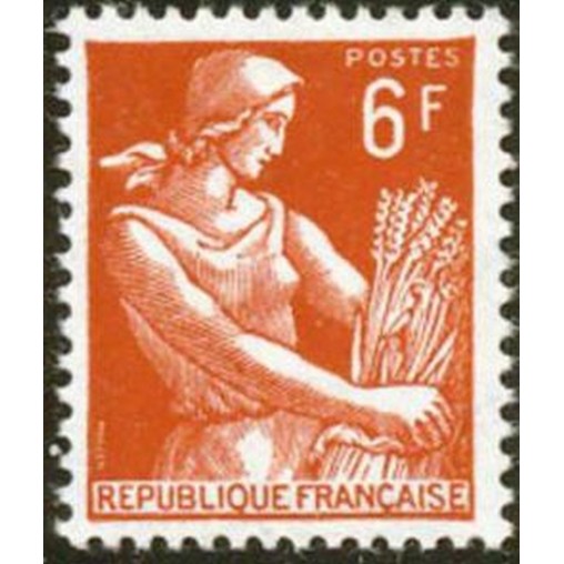 France num Yvert 1115 ** MNH Moissonneuse blé Année 1957