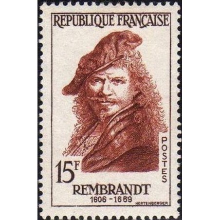 France num Yvert 1135 ** MNH Rembrandt  Année 1957